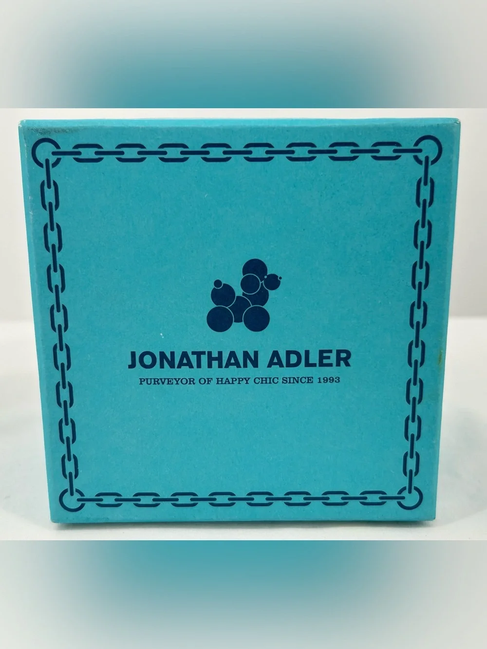 Jonathan Adler Vintage Poodle Ornament in Original Box Porcelain White Matte